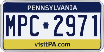 PA license plate MPC2971