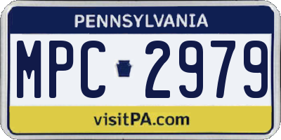 PA license plate MPC2979
