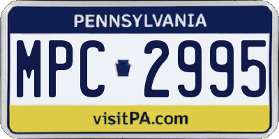 PA license plate MPC2995