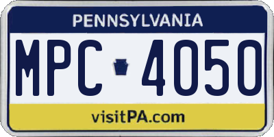 PA license plate MPC4050
