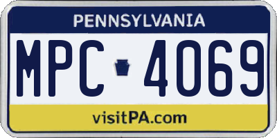 PA license plate MPC4069