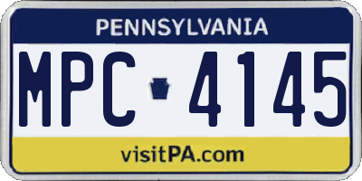 PA license plate MPC4145