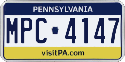 PA license plate MPC4147