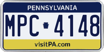 PA license plate MPC4148