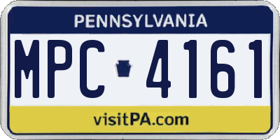 PA license plate MPC4161