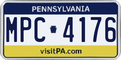 PA license plate MPC4176