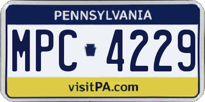 PA license plate MPC4229