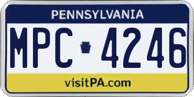 PA license plate MPC4246