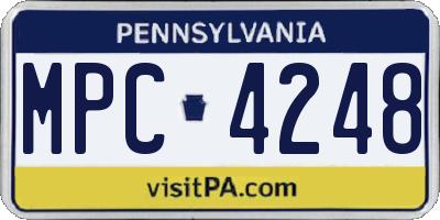 PA license plate MPC4248