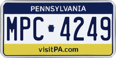 PA license plate MPC4249