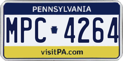 PA license plate MPC4264