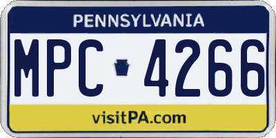PA license plate MPC4266