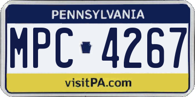 PA license plate MPC4267