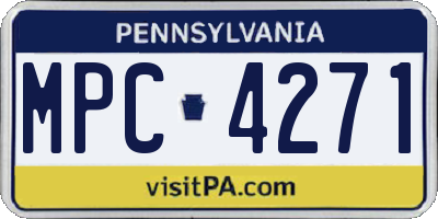 PA license plate MPC4271