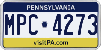 PA license plate MPC4273