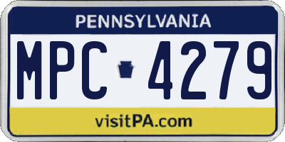 PA license plate MPC4279