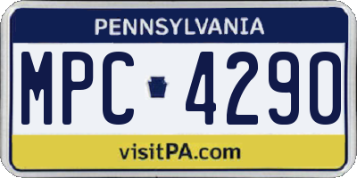 PA license plate MPC4290