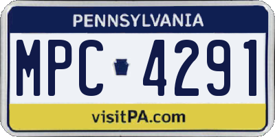 PA license plate MPC4291