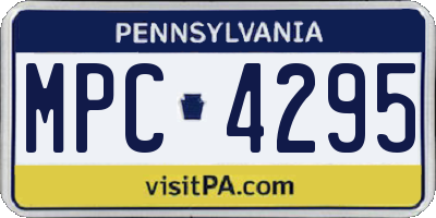 PA license plate MPC4295
