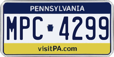 PA license plate MPC4299