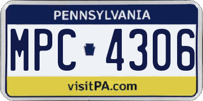 PA license plate MPC4306