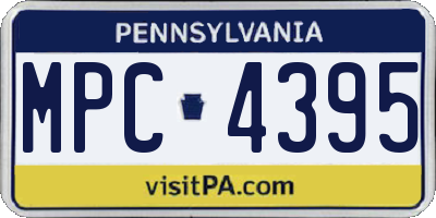 PA license plate MPC4395