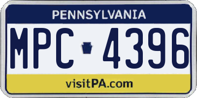 PA license plate MPC4396