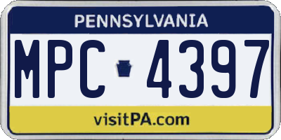 PA license plate MPC4397