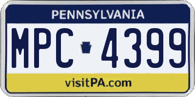 PA license plate MPC4399
