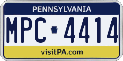 PA license plate MPC4414