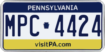 PA license plate MPC4424