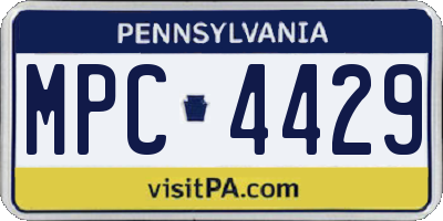 PA license plate MPC4429