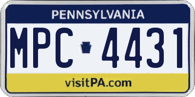 PA license plate MPC4431