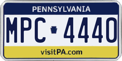 PA license plate MPC4440