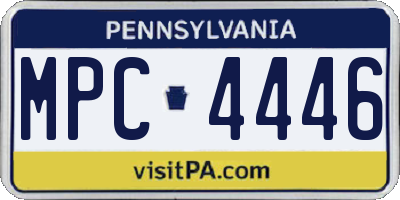 PA license plate MPC4446