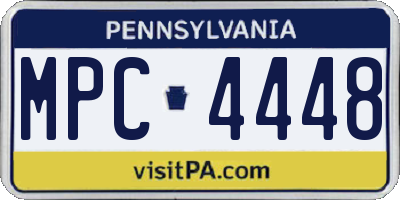 PA license plate MPC4448