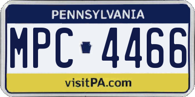 PA license plate MPC4466