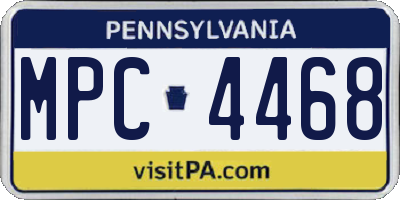 PA license plate MPC4468