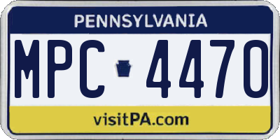 PA license plate MPC4470
