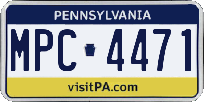 PA license plate MPC4471
