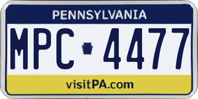 PA license plate MPC4477