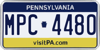 PA license plate MPC4480