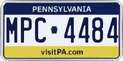 PA license plate MPC4484