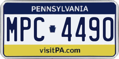 PA license plate MPC4490