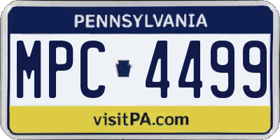PA license plate MPC4499