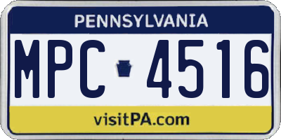 PA license plate MPC4516