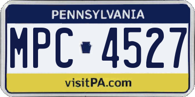 PA license plate MPC4527