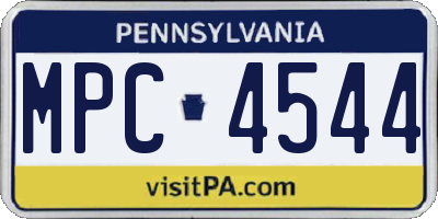 PA license plate MPC4544