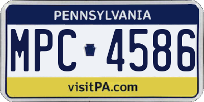 PA license plate MPC4586