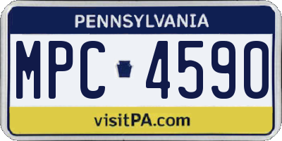 PA license plate MPC4590